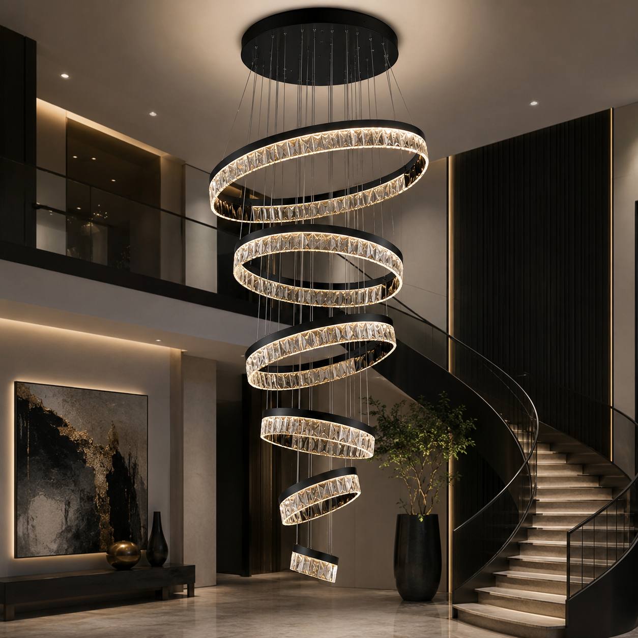 Orion Helix — Premium Spiral Chandelier