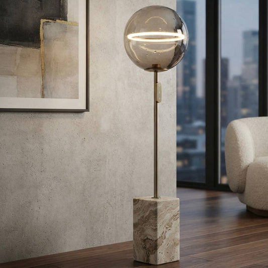 Zenith Crystal Halo — Designer Floor Lamp